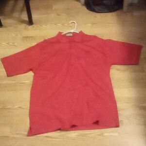 Poly golf shirt nice color red brand new, men's XL